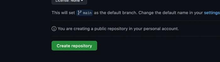 Create repository