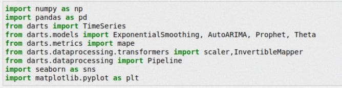 Gambar 7. Import Modul Analysis data used Supervased Learning — Regression TimeSeries