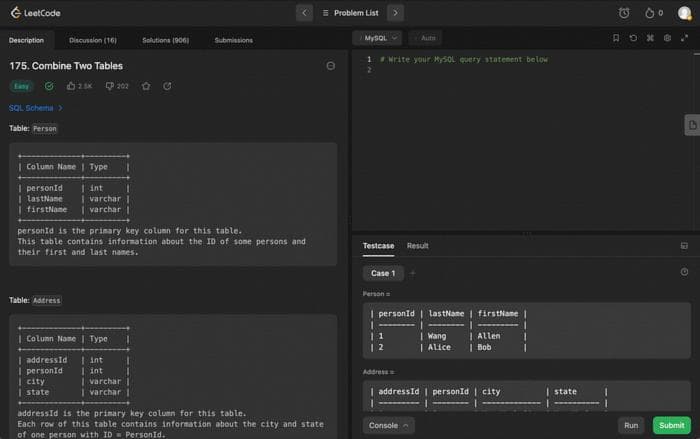 Leetcode task example