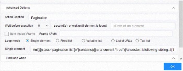 indeed pagination using xpath