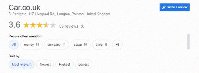 Car.co.uk Scrap Reviews