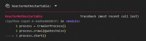 Ошибка `ReactorNotRestartable`, изображение автора.