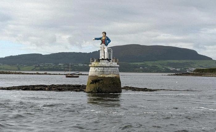 The Metal Man of Sligo lighthouse, Ireland