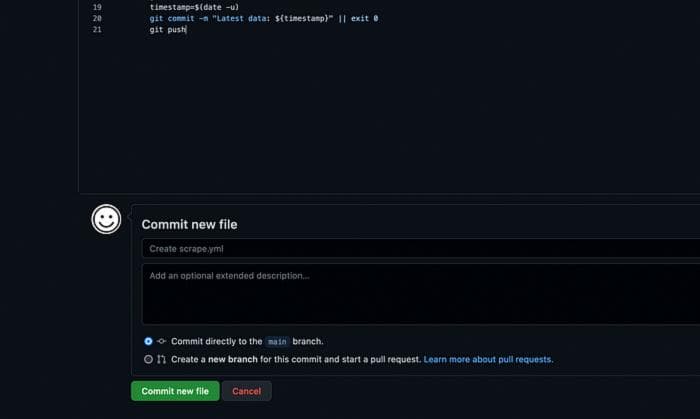 Commit the Workflow