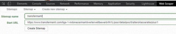 sitemap configuration