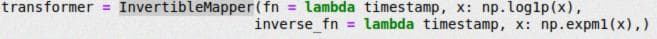 Gambar 11. Syntax Transformasi dan Inverse Data pada Fungsi Logaritmik