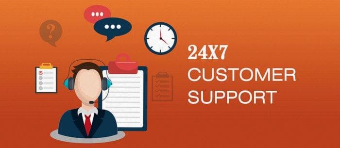 24 x 7 Customer Support