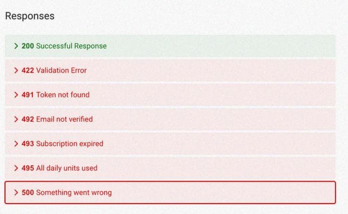 Типы ответов от EnsembleData в зависимости от результатов